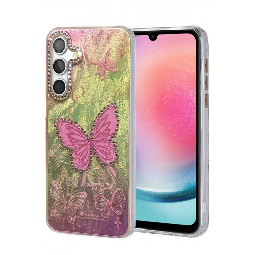 LRZ02 Samsung Galaxy A24 4G Kılıf Blade Aynalı Desenli Kapak - Desen 5