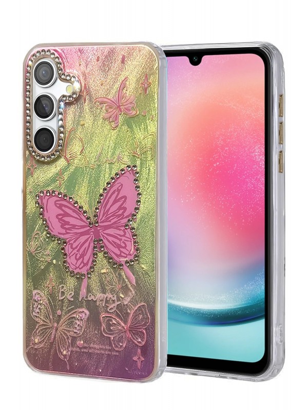 LRZ02 Samsung Galaxy A24 4G Kılıf Blade Aynalı Desenli Kapak - Desen 5&hellip;