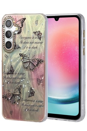 LRZ02 Samsung Galaxy A24 4G Kılıf Blade Aynalı Desenli Kapak - Desen 6&hellip;