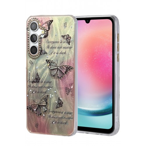 LRZ02 Samsung Galaxy A24 4G Kılıf Blade Aynalı Desenli Kapak - Desen 6