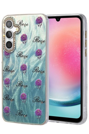 LRZ02 Samsung Galaxy A24 4G Kılıf Blade Aynalı Desenli Kapak - Desen 9&hellip;