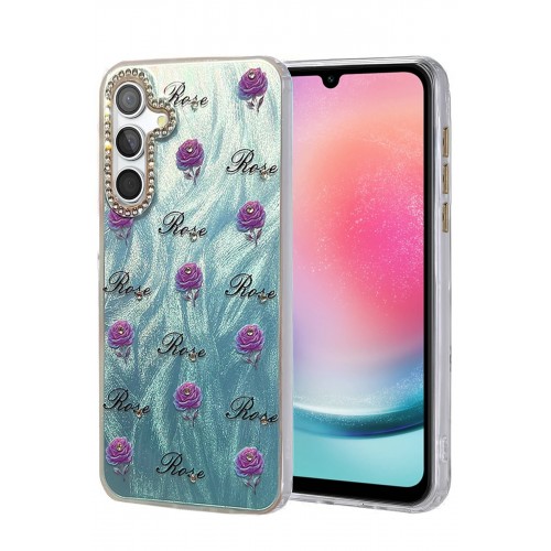 LRZ02 Samsung Galaxy A24 4G Kılıf Blade Aynalı Desenli Kapak - Desen 9