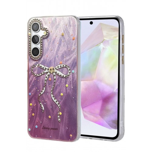 LRZ02 Samsung Galaxy A35 5G Kılıf Blade Aynalı Desenli Kapak - Desen 1