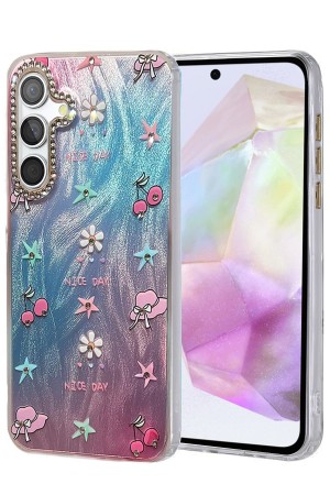 LRZ02 Samsung Galaxy A35 5G Kılıf Blade Aynalı Desenli Kapak - Desen 4&hellip;