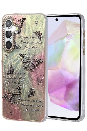 LRZ02 Samsung Galaxy A35 5G Kılıf Blade Aynalı Desenli Kapak - Desen 6&hellip;