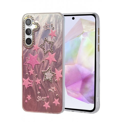 LRZ02 Samsung Galaxy A35 5G Kılıf Blade Aynalı Desenli Kapak - Desen 7