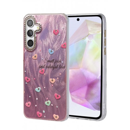 LRZ02 Samsung Galaxy A35 5G Kılıf Blade Aynalı Desenli Kapak - Desen 8