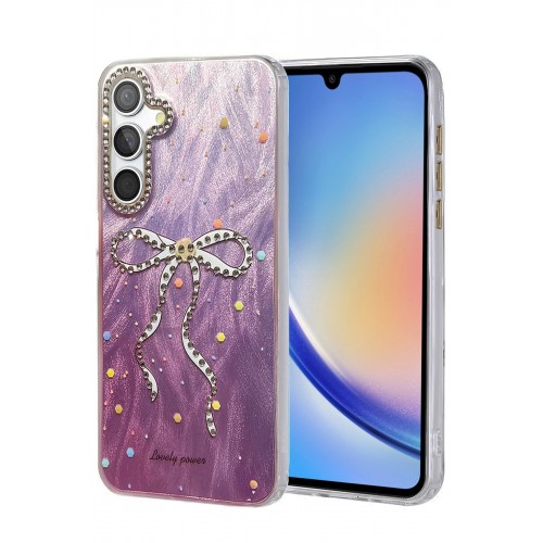 LRZ02 Samsung Galaxy A34 5G Kılıf Blade Aynalı Desenli Kapak - Desen 1