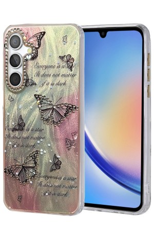 LRZ02 Samsung Galaxy A34 5G Kılıf Blade Aynalı Desenli Kapak - Desen 6&hellip;