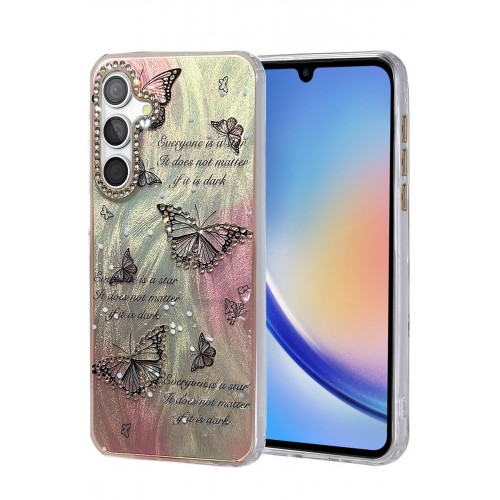 LRZ02 Samsung Galaxy A34 5G Kılıf Blade Aynalı Desenli Kapak - Desen 6