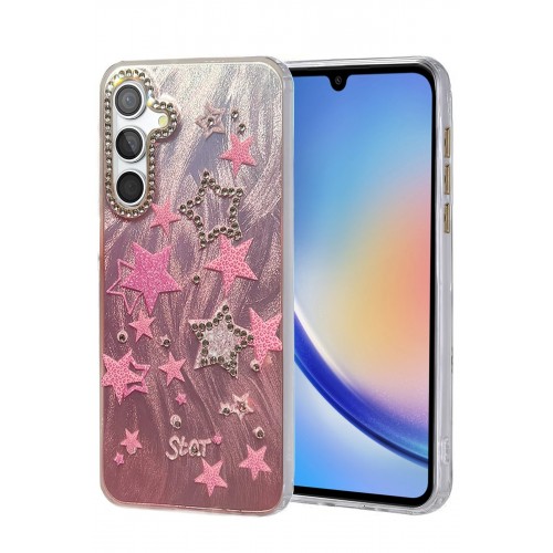 LRZ02 Samsung Galaxy A34 5G Kılıf Blade Aynalı Desenli Kapak - Desen 7