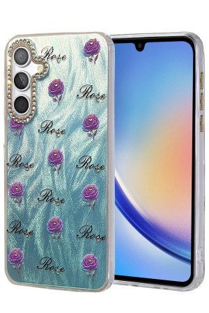 LRZ02 Samsung Galaxy A34 5G Kılıf Blade Aynalı Desenli Kapak - Desen 9&hellip;