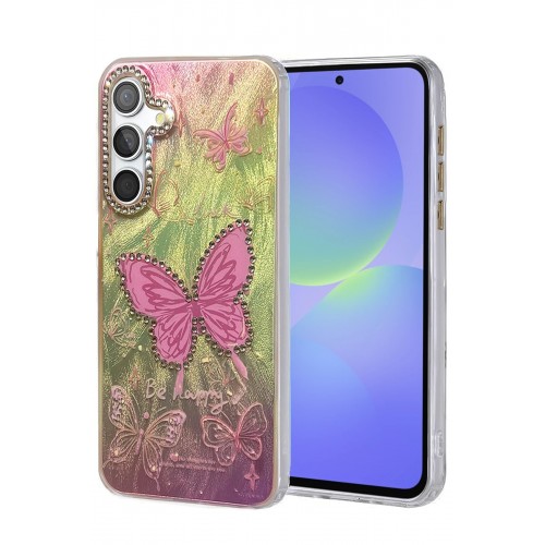 LRZ02 Samsung Galaxy A36 Kılıf Blade Aynalı Desenli Kapak - Desen 5