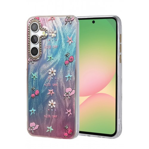 LRZ02 Samsung Galaxy A56 Kılıf Blade Aynalı Desenli Kapak - Desen 4