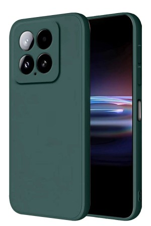 LRZ02 Xiaomi Mi 14T Pro Kılıf Nano içi Kadife Silikon - Koyu Yeşil&hellip;