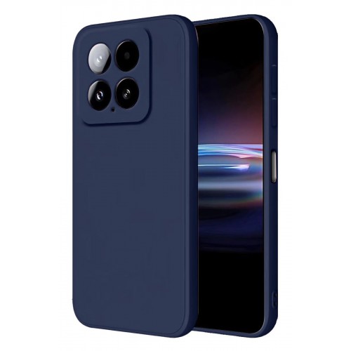 LRZ02 Xiaomi Mi 14T Pro Kılıf Nano içi Kadife Silikon - Lacivert