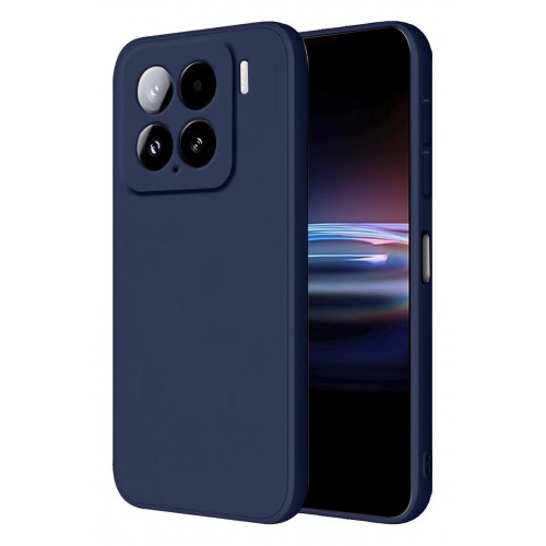 LRZ02 Xiaomi Mi 15 Kılıf Nano içi Kadife Silikon - Lacivert