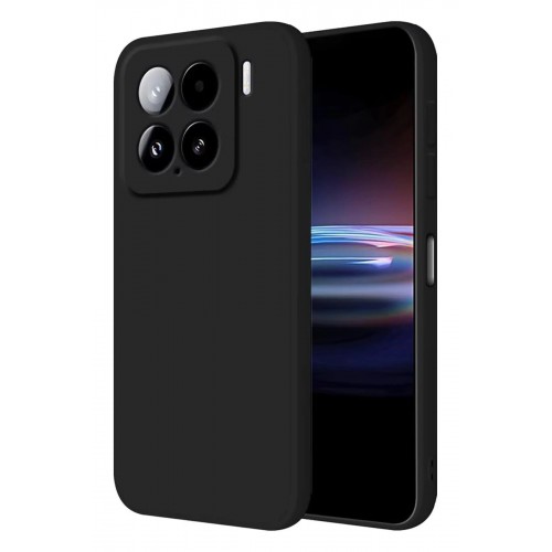 LRZ02 Xiaomi Mi 15 Pro Kılıf Nano içi Kadife Silikon - Siyah