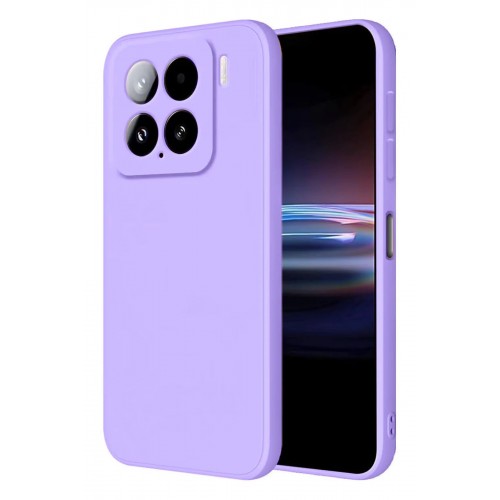 LRZ02 Xiaomi Mi 15 Pro Kılıf Nano içi Kadife Silikon - Lila