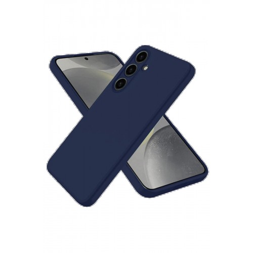 LRZ02 Samsung Galaxy S25 Kılıf Nano içi Kadife Silikon - Lacivert
