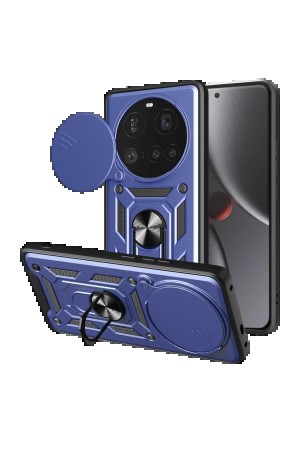 LRZ02 Xiaomi Mi 15 Ultra Kılıf Pars Lens Yüzüklü Silikon - Lacivert&hellip;