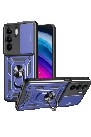 LRZ02 Realme C75 4G Kılıf Pars Lens Yüzüklü Silikon - Lacivert&hellip;