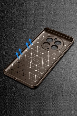 LRZ02 Realme 12 Pro Plus Kılıf Auto Focus Karbon Kapak - Kahverengi&hellip;