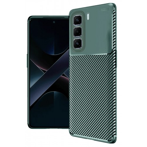 LRZ02 İnfinix Hot 50 Pro Plus 4G Auto Focus Karbon Kapak - Koyu Yeşil