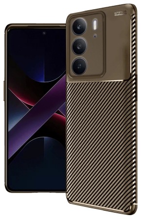 LRZ02 Realme C75 4G Auto Focus Karbon Kapak - Kahverengi&hellip;