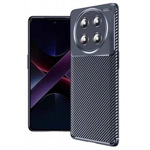 LRZ02 Honor Magic 7 Lite Kılıf Auto Focus Karbon Kapak - Lacivert LRZ02 Honor Magic 7 Lite Kılıf Auto Focus Karbon Kapak - Lacivert