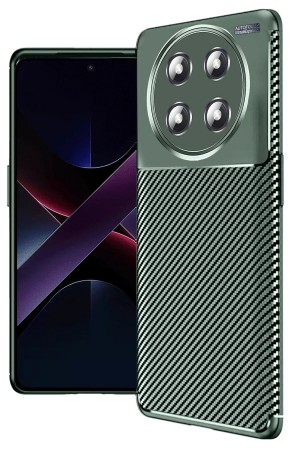 LRZ02 Honor Magic 7 Lite Kılıf Auto Focus Karbon Kapak - Koyu Yeşil&hellip;