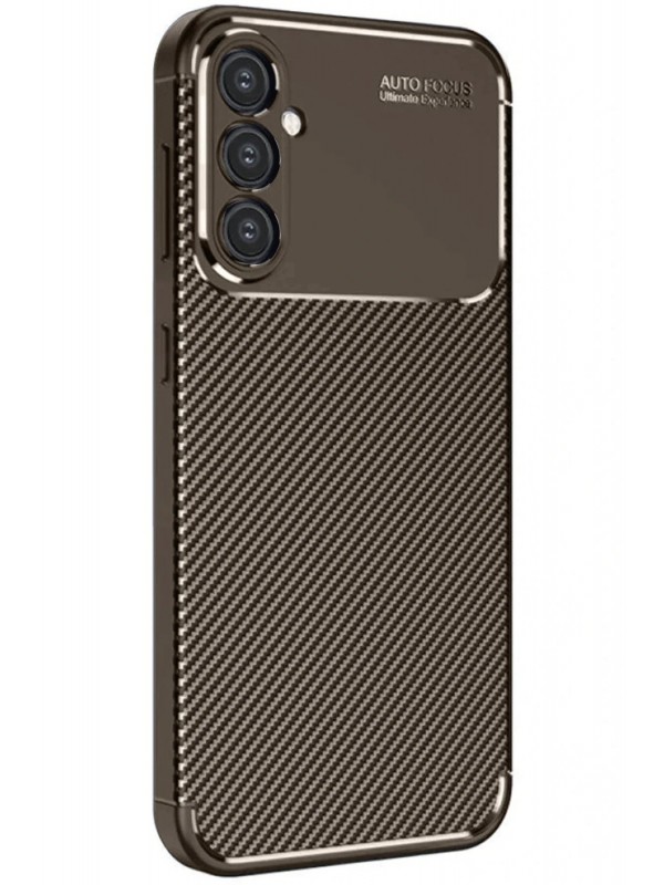 LRZ02 Samsung Galaxy A26 Kılıf Auto Focus Karbon Kapak - Kahverengi&hellip;