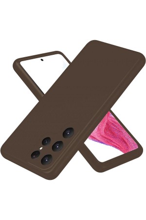 LRZ02 Samsung Galaxy S25 Ultra Kılıf First Silikon - Kahverengi&hellip;