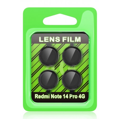 LRZ02 Xiaomi Redmi Note 14 Pro 4G Raze Metal Kamera Lens - Siyah