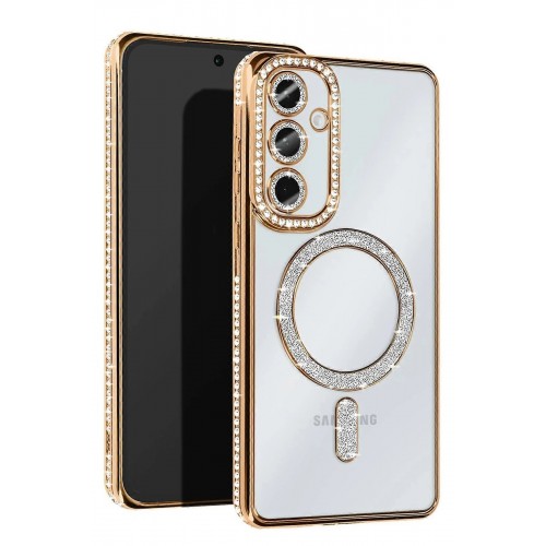 LRZ02 Samsung Galaxy S25 Edge Joke Simli Magneticsafe Kılıf - Gold LRZ02 Samsung Galaxy S25 Edge Joke Simli Magneticsafe Kılıf - Gold