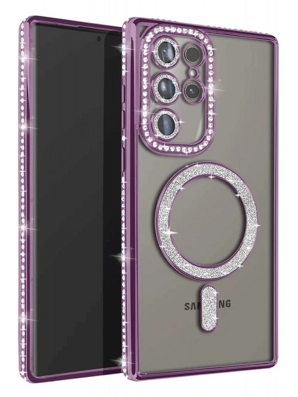 LRZ02 Samsung Galaxy S23 Ultra Joke Simli Magneticsafe Kılıf - Derin Mor&hellip;