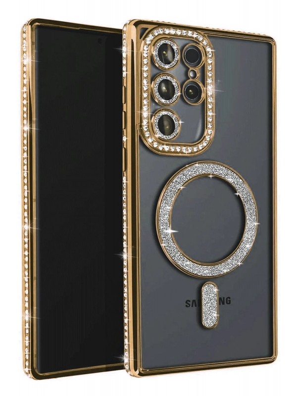 LRZ02 Samsung Galaxy S23 Ultra Joke Simli Magneticsafe Kılıf - Gold&hellip;