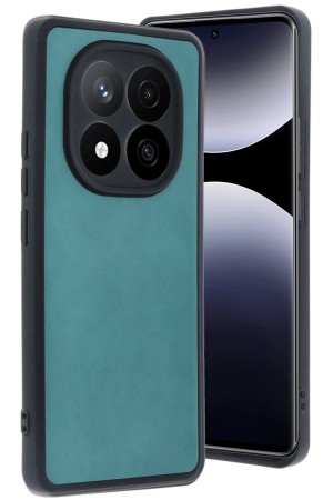 LRZ02 Xiaomi Redmi Note 14 Pro 5G Kılıf Aras Deri Kapak - Açık Yeşil&hellip;