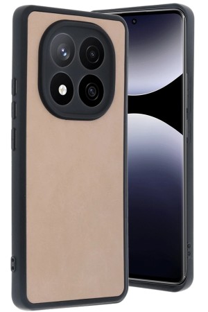 LRZ02 Xiaomi Redmi Note 14 Pro 5G Kılıf Aras Deri Kapak - Pudra&hellip;