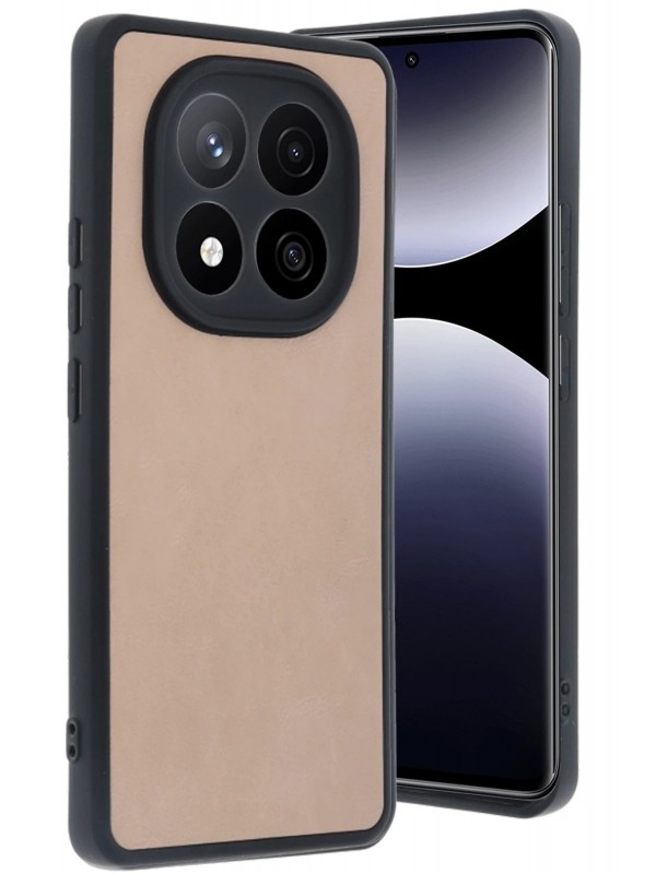 LRZ02 Xiaomi Redmi Note 14 Pro 5G Kılıf Aras Deri Kapak - Pudra&hellip;