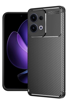 LRZ02 Oppo Reno 13 Pro Kılıf Auto Focus Karbon Kapak - Siyah&hellip;
