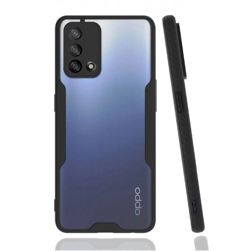 LRZ02 Oppo A74 4G Kılıf Platin Silikon - Siyah