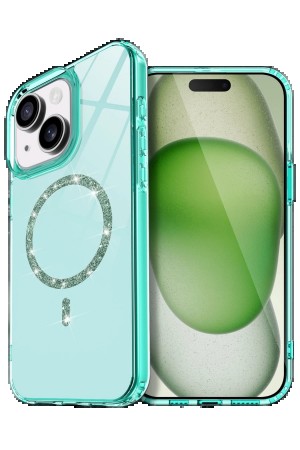 LRZ02 Apple iPhone 14 Live Diamond Magsafe Kapak - Yeşil&hellip;