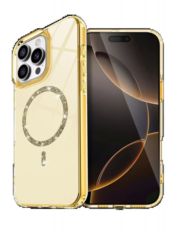 LRZ02 Apple iPhone 14 Pro Max Live Diamond Magsafe Kapak - Sarı&hellip;