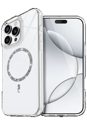 LRZ02 Apple iPhone 14 Pro Max Live Diamond Magsafe Kapak - Şeffaf&hellip;