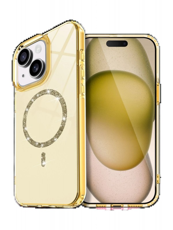 LRZ02 Apple iPhone 15 Live Diamond Magsafe Kapak - Sarı&hellip;