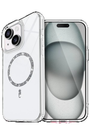 LRZ02 Apple iPhone 15 Plus Live Diamond Magsafe Kapak - Şeffaf&hellip;