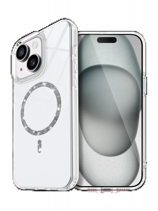 LRZ02 Apple iPhone 15 Plus Live Diamond Magsafe Kapak - Şeffaf&hellip;