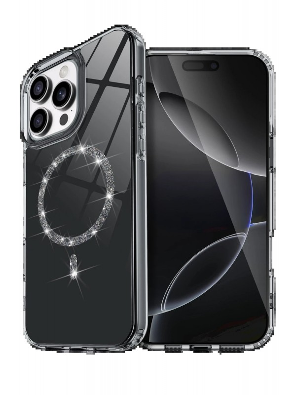 LRZ02 Apple iPhone 15 Pro Max Live Diamond Magsafe Kapak - Siyah&hellip;