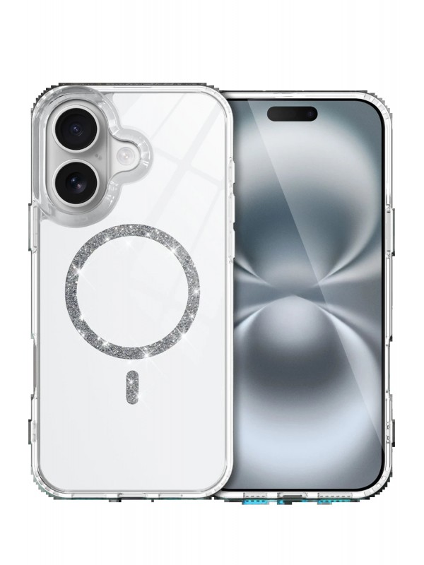 LRZ02 Apple iPhone 16 Live Diamond Magsafe Kapak - Şeffaf&hellip;
